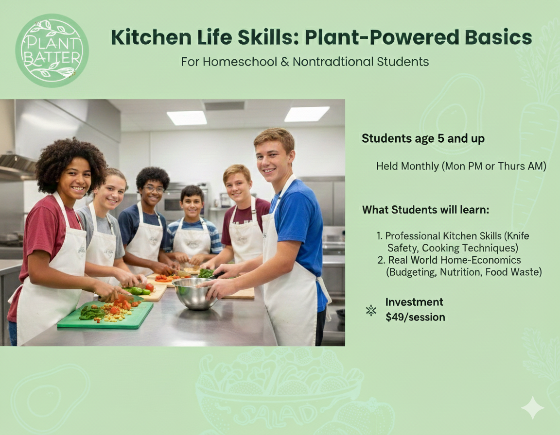 Plant-Based Baking & Food Waste (May Focus)