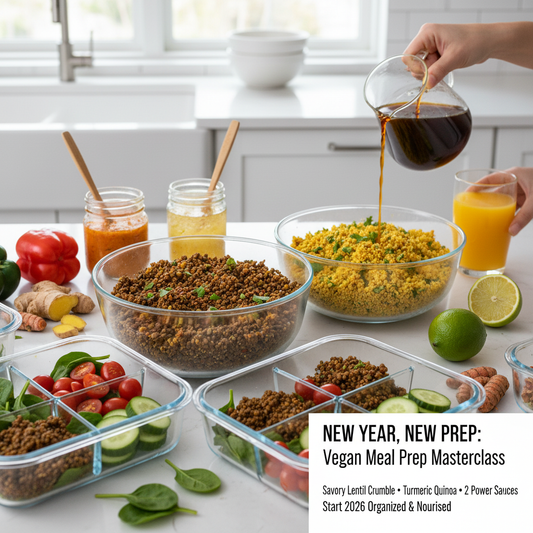 January 3, Sat. 2:00p - 4:00p -  New Year, New Prep: Meal Prep Masterclass Demonstration